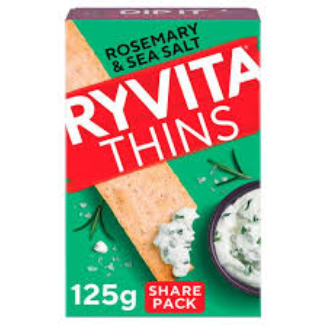 RYVITA THINS ROSEMARY & SEA SALT 125G
